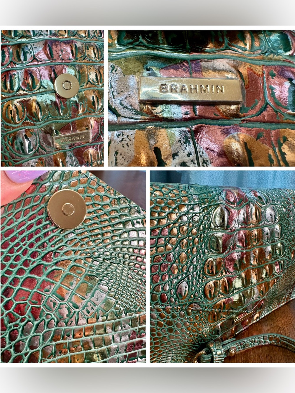 Brahmin EUC Wendy- Soulful - Multi Color Metallic - EXCLUSIVE - Crossbody/Clutch - Picture 7 of 17